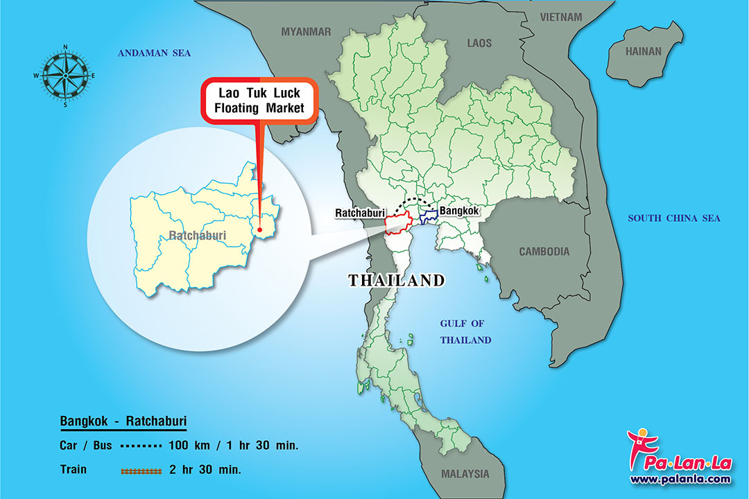 Lao Tuk Luck Floating Market